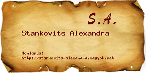 Stankovits Alexandra névjegykártya